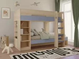 Image of Seconique Pluto Bunk Bed - Grey/Oak Effect