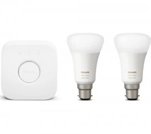 Image of PHILIPS Hue White and Colour Ambiance Mini Smart Bulb Starter Kit - B22, White