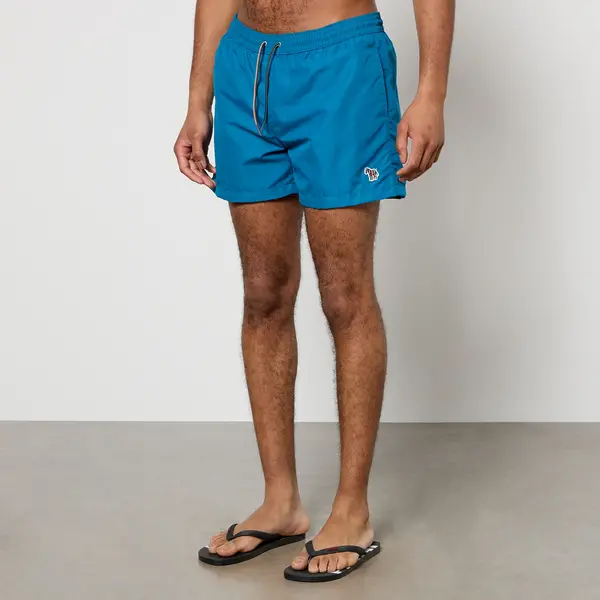 Image of Paul Smith Zebra Recycled Shell Swimming Shorts - L Blue Swimwear and Beachwear male M1A-200A-AU285-44 L