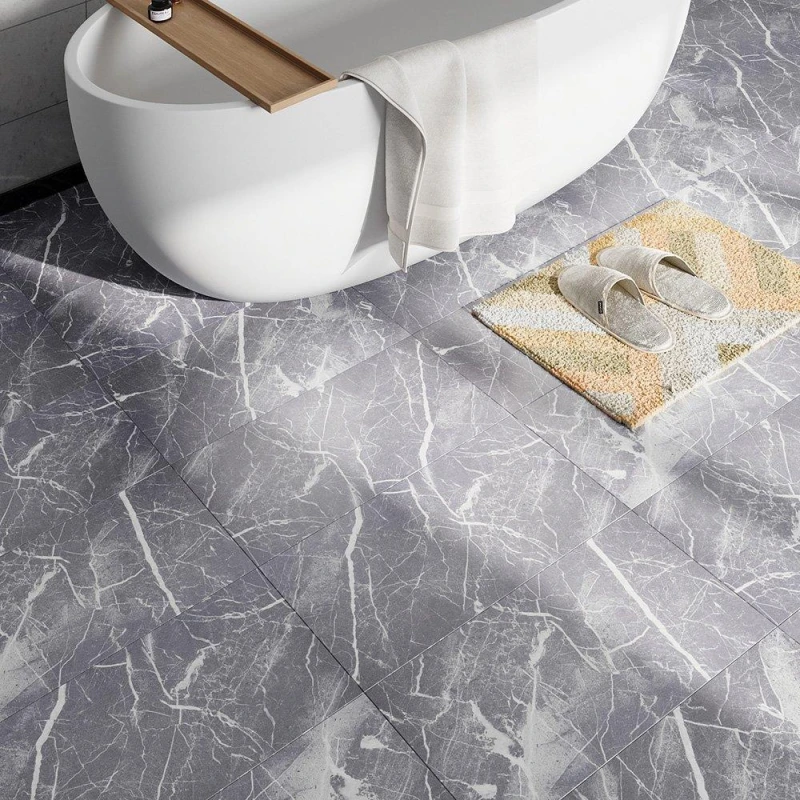 Image of LIFE IDEAS 16Pcs PVC Flooring Floor Tiles One size Grey 72333102000