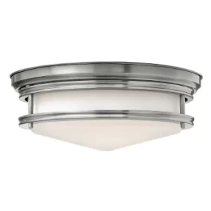 Image of Hadley 3 Light Semi Flush Ceiling Light Antique Nickel, E27