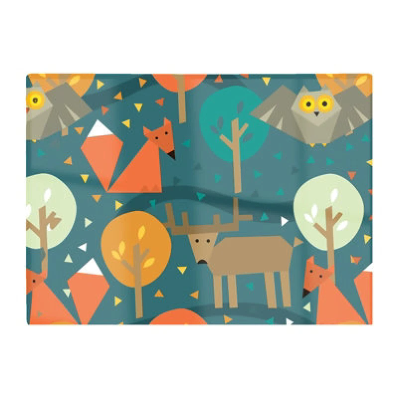 Image of Warren Reed Designer Wild Nightlife Glass Chopping Board