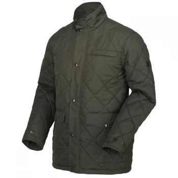 Image of Regatta Locke Quilted Full Zip Jacket - Dark Khaki
