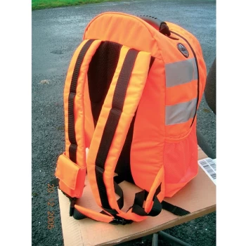 Image of B904ORR - Quick Release Hi-Vis Rucksack - Orange - Portwest