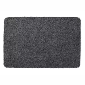 Image of JVL 50 x 75cm Tanami Barrier Washable Door Mat - Charcoal