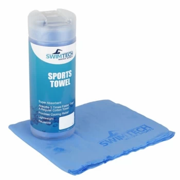 Image of SwimTech Sports Towel 43 x 32cm - Blue