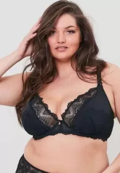 Image of Fan Lace Underwire Half Pad Bra