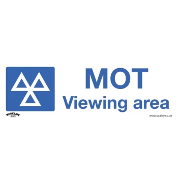 Image of Safety Sign - MOT Viewing Area - Self-Adhesive Vinyl