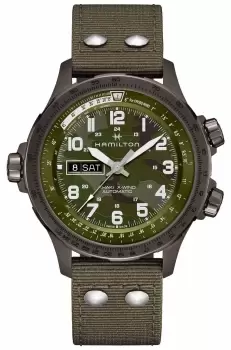 Image of Hamilton H77775960 Khaki Aviation X-Wind Day / Date Watch