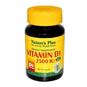 Image of Natures Plus Vitamin D3 2500 IU Softgels 90 Caps