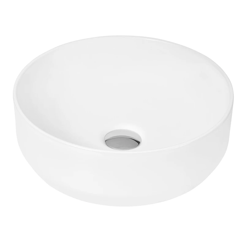 Image of Balterley Round Ceramic Countertop Vessel without Overflow 350mm White
