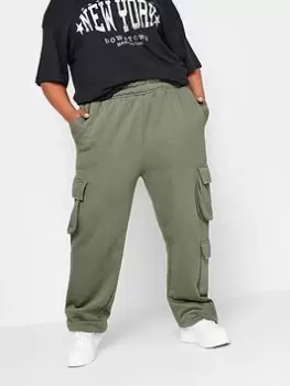 Image of Yours Yours Straight Leg Multipocket Jogger, Green, Size 20, Women