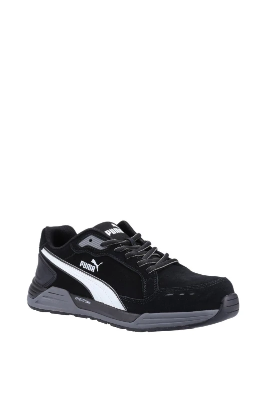 Image of Puma Safety Mens Airtwist Low S3 Lace Up Safety Trainers UK Size 12 (EU 47) Black PUM051-BLACK-12