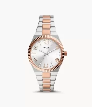 Image of Fossil Women Scarlette Three-Hand Two-Tone Stainless Steel Watch