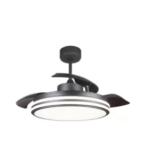 Image of Louis DC LED Ceiling Fan 35W 3CCT Black Foldable blades