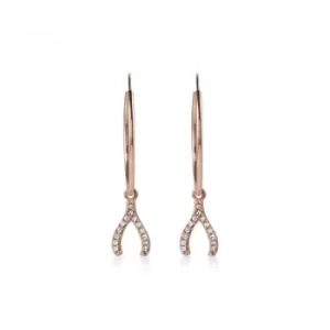 Image of Ladies Radley Rose Gold Plated Sterling Silver Radley Smile Earrings