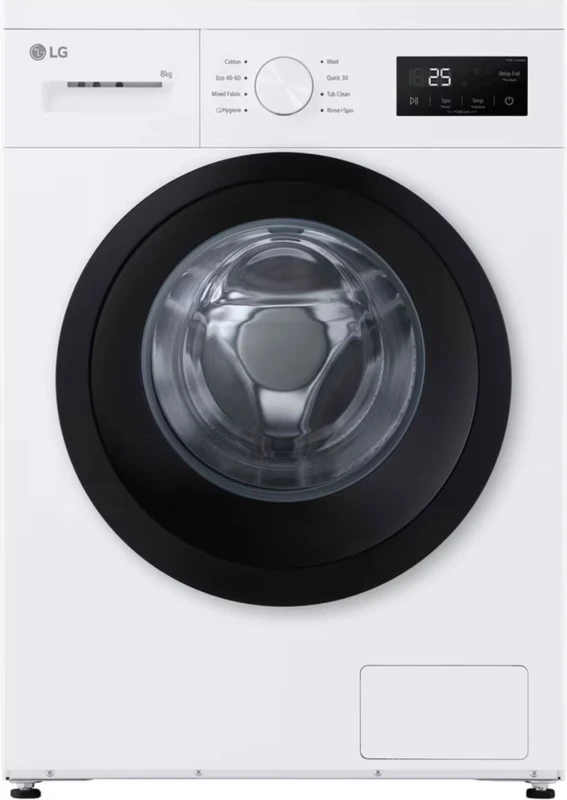 Image of LG A10 Series Steam F4A10S8NWK 8kg Washing Machine with 1400 rpm - White - A Rated