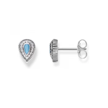 Image of Ladies Thomas Sabo Sterling Silver Glam & Soul Turquoise Stud Earrings