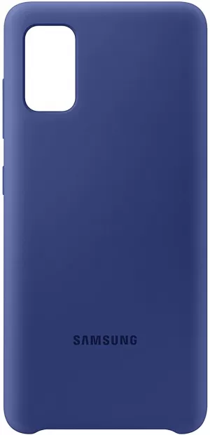 Image of Samsung Galaxy A41 Silicone Cover in Blue (EF-PA415TLEGEU)