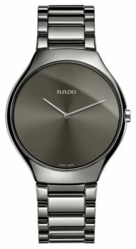 Image of RADO True Thinline Grey Ceramic Bracelet Grey Dial Watch