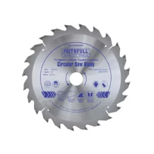 Image of Faithfull FAIZ1652420C TCT Cordless Trimsaw Blade 165 x 20mm x 24T POS