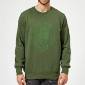 Image of Harry Potter Morsmordre Dark Mark Sweatshirt - Forest Green - M