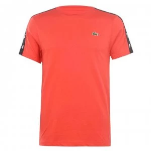 Image of Lacoste Taped T Shirt - Red G64