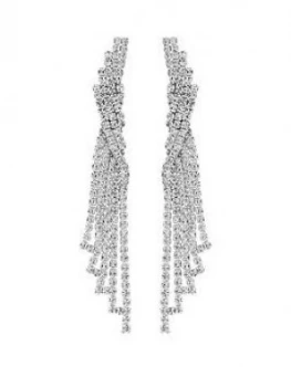 Image of Mood Silver Plated Crystal Chandelier Drop Earrings