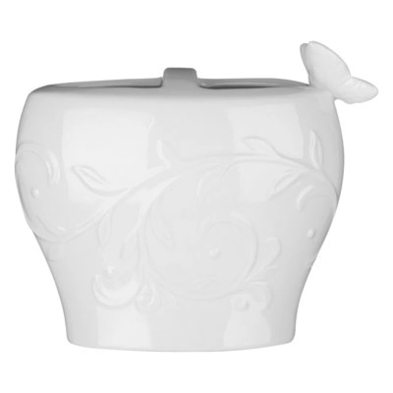 Image of Premier Housewares Edelle Toothbrush Holder, Non-Porous Porcelain White