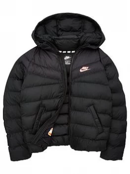 Image of Boys, Nike Sportswear Kids Filled Jacket - Black/Pink, Size XS, 6-8 Years