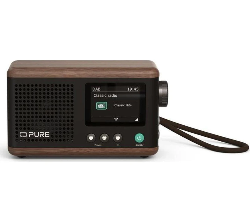 Image of PURE Classic Mini Portable DAB Bluetooth Radio - Walnut & Coffee Black, Brown,Black 759454301699