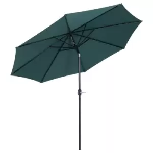 Image of Outsunny Patio Umbrella Outdoor Sunshade Canopy With Tilt And Crank - Green