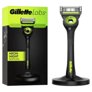 Image of Gillette Labs Neon Night Edition Razor and Stand