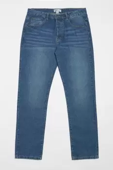 Image of Mid Wash Straight Fit Jean