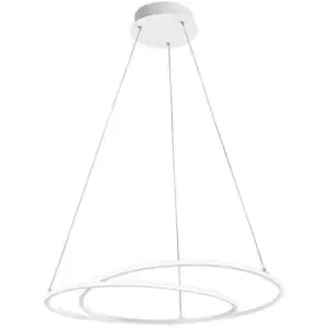 Image of Netlighting Merano Charlesbourg Integrated LED Pendant Ceiling Light White Alumi