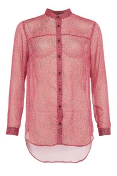 Image of French Connection Aubine Crinkle Shirt Pink