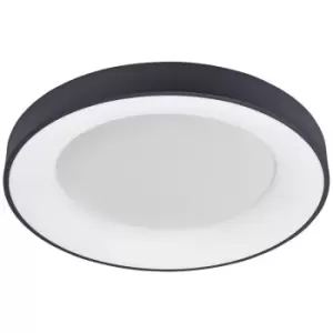 Image of Italux Lighting - Italux Giulia - Modern LED Flush Ceiling Light Black, Warm White 3000K 2750lm