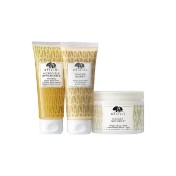 Image of Origins Ginger Scent-Sations Ginger Bath & Body Set - Clear