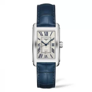 Image of Longines Dolcevita Mens Blue Leather Strap Watch