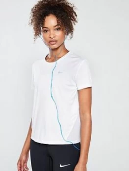 Image of Nike Running Miler Tee - White, Size XL, Women