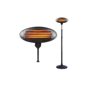 Image of HEATSURE Outdoor Electric Patio Heater 2KW Black