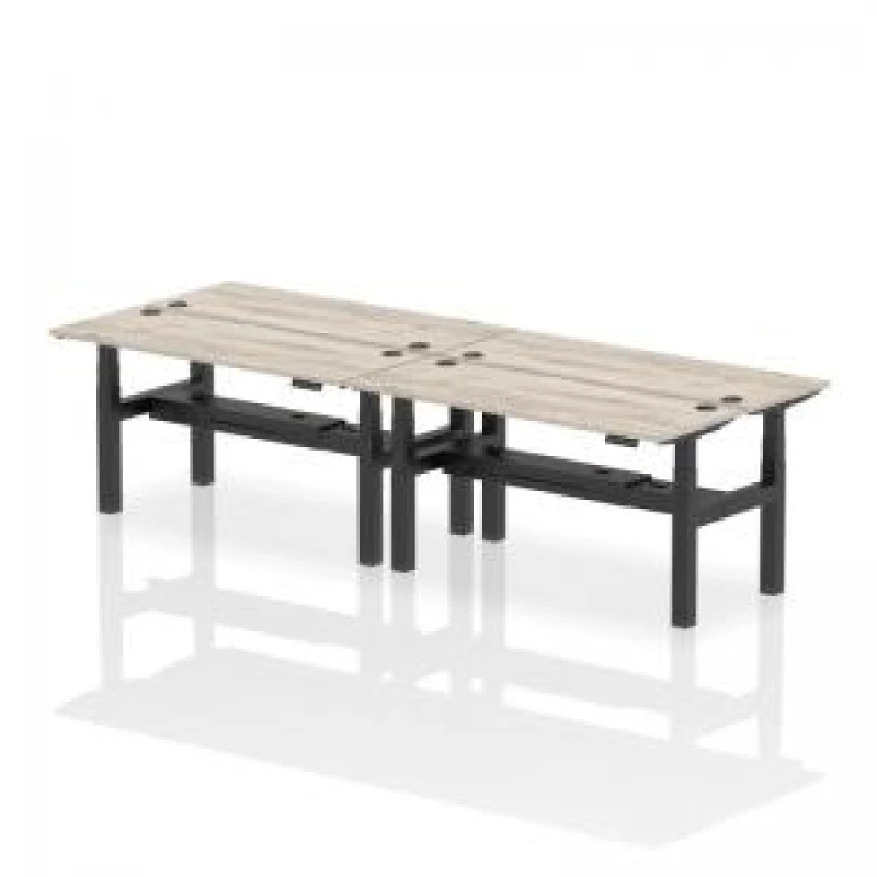 Image of Air Back-to-Back 1600 x 600mm Height Adjustable 4 Person Bench Desk DYNHA02220