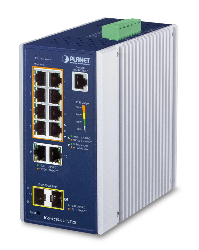 Image of PLANET IGS-4215-8UP2T2S network switch Managed L2/L4 Gigabit Ethernet