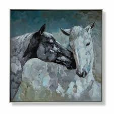 Image of Art For The Home Wild Horses 70 x 70 Cotton canvas, MDF frames