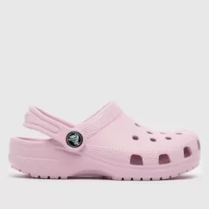 Image of Crocs Pale Pink Classic Clog Girls Junior Sandals