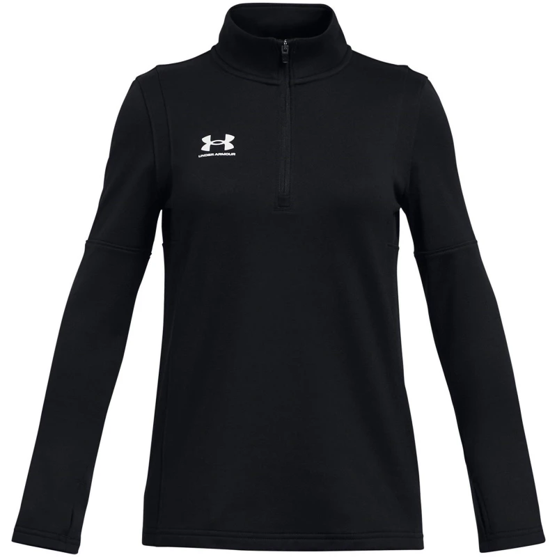 Image of Under Armour Kids Challenger Long Sleeve Half Zip Rain Anorak Black female 5-6 (XS)