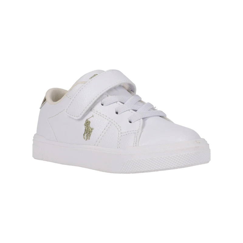 Image of Polo Ralph Lauren Boys Sutton Low-Top Trainers White/Gold male C8 (25)