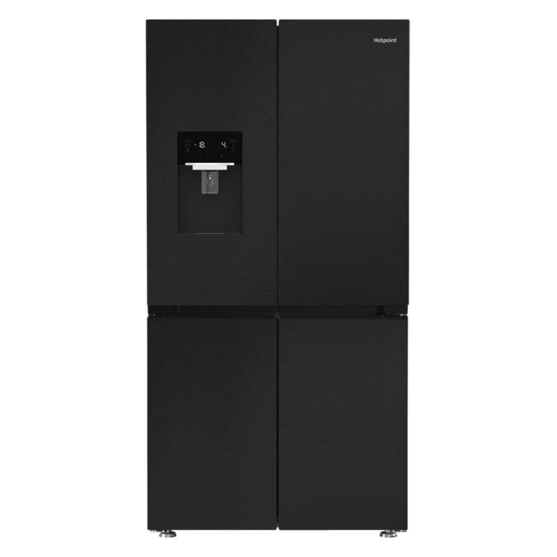Image of Hotpoint HPGF 6564 XK4UK Plumbed Frost Free American Fridge Freezer - Dark Inox - E Rated