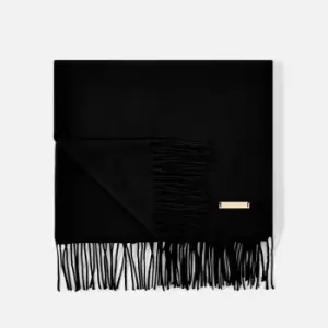 Image of Katie Loxton Womens Plain Blanket Scarf - Black