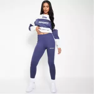 Image of I Saw It First Athletic Sport Striped Legging - Blue